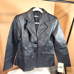 Metrostyle genuine leather womens jacket size 6